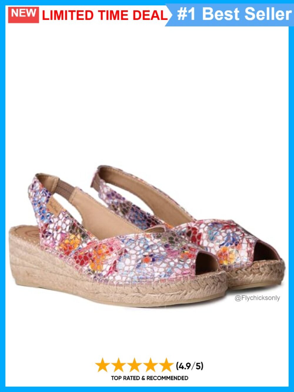 Leather Wedge Espadrilles Peep Toe Slingback Cushioned Jute Sole